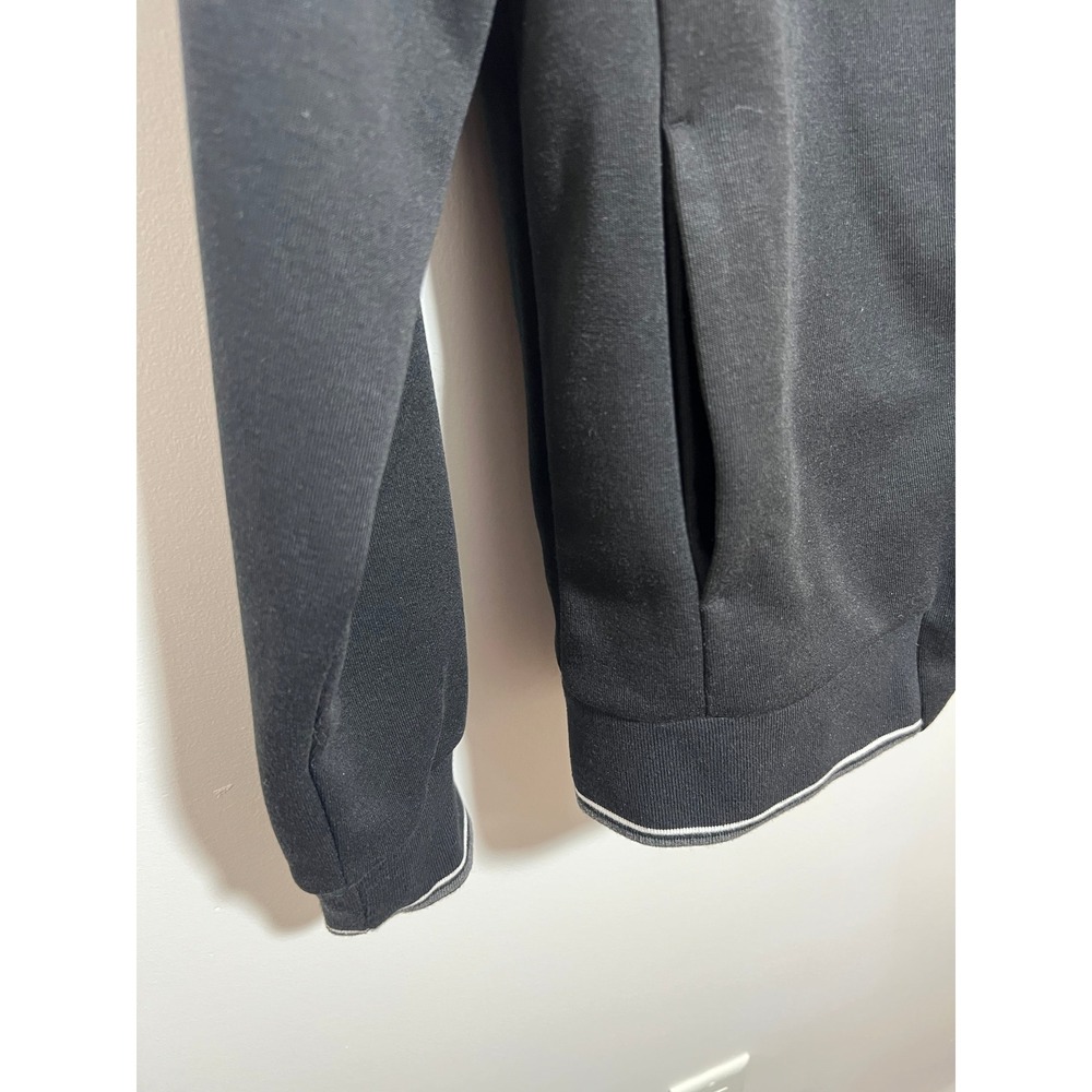 Robert Graham Mens Black Full Zip Track Jacket Mock Neck Tipped Trim RG Logo M - Picture 8 of 13